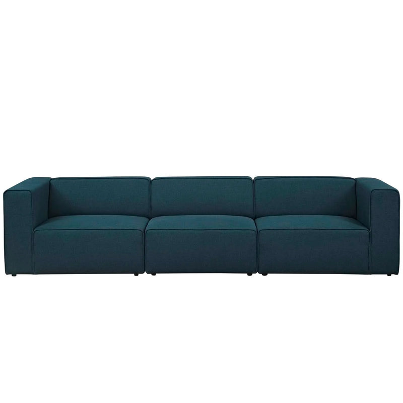 Linda 3 Piece Upholstered Fabric Sectional Sofa Set