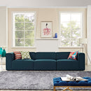 Linda 3 Piece Upholstered Fabric Sectional Sofa Set