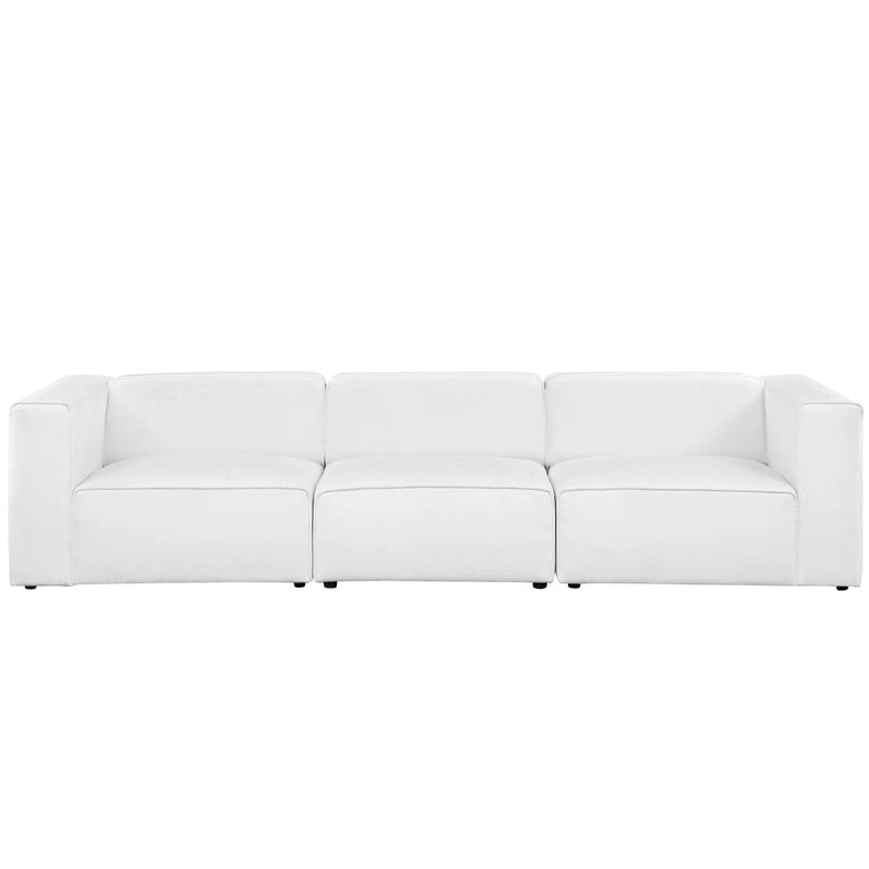 Linda 3 Piece Upholstered Fabric Sectional Sofa Set