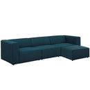 Linda 4 Piece Upholstered Fabric Sectional Sofa Set