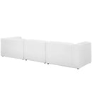 Linda 4 Piece Upholstered Fabric Sectional Sofa Set