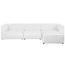 Linda 4 Piece Upholstered Fabric Sectional Sofa Set