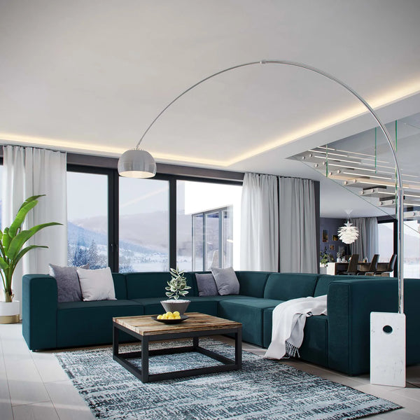 Linda 5 Piece Upholstered Fabric Sectional Sofa Set