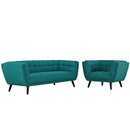 Atharv 2 Piece Upholstered Fabric Sofa and Armchair Set
