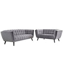 Atharv 2 Piece Performance Velvet Sofa and Loveseat Set