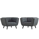 Atharv 2 Piece Upholstered Fabric Armchair Set