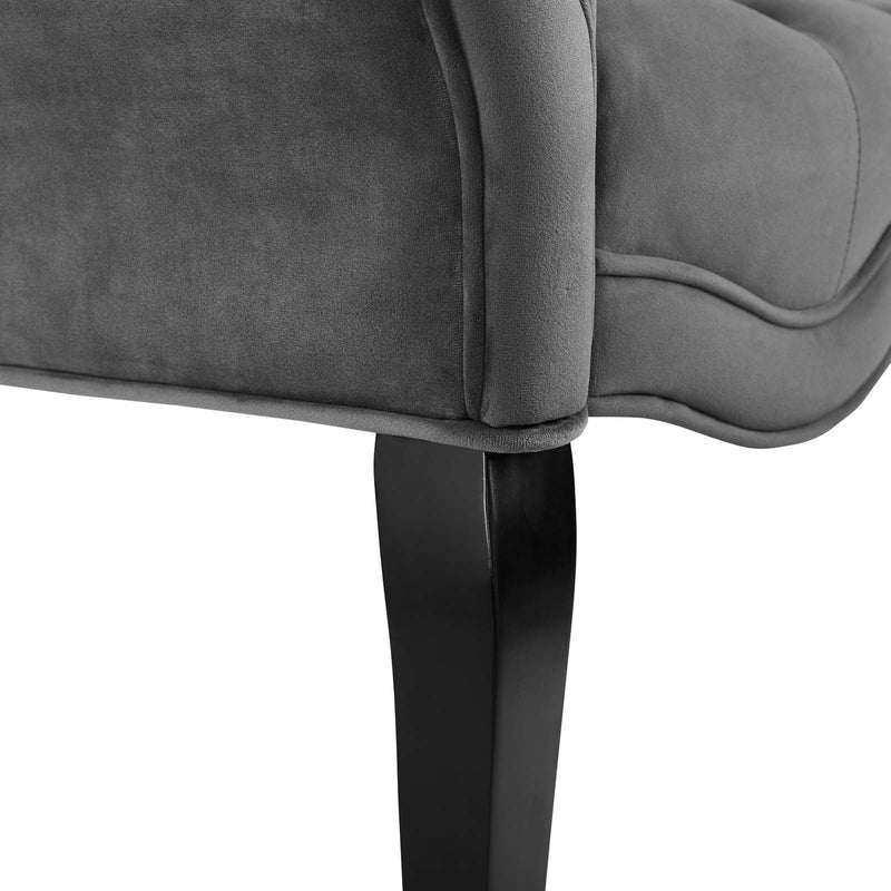 Felix Chesterfield Style Button Tufted Performance Velvet Bench