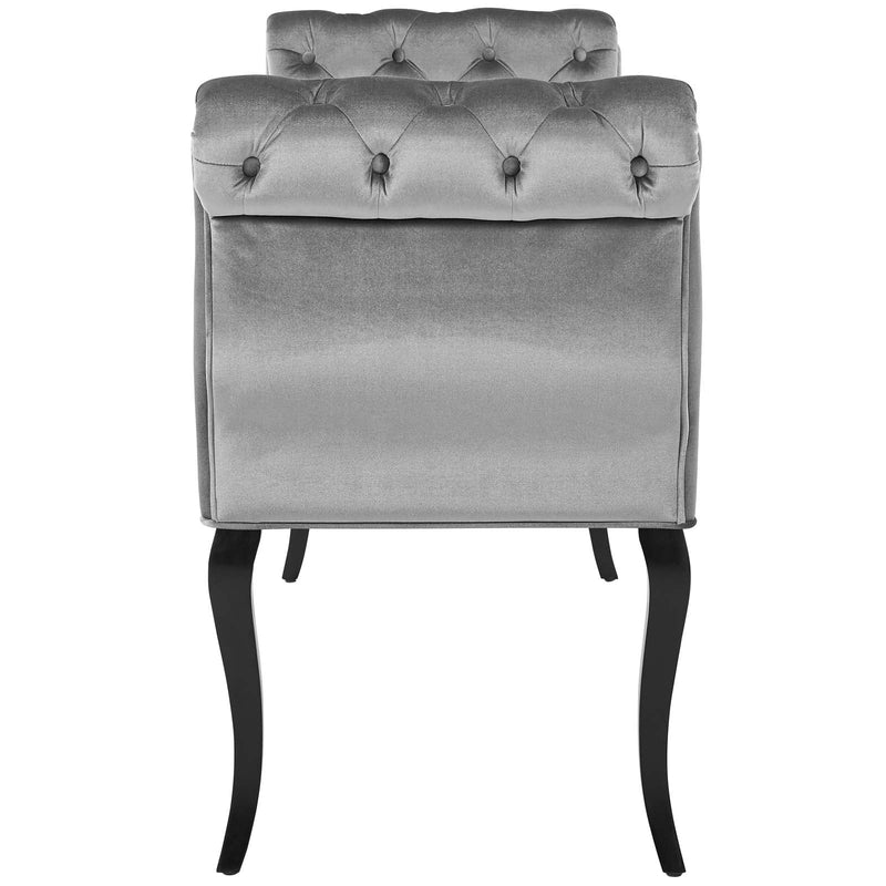 Felix Chesterfield Style Button Tufted Performance Velvet Bench