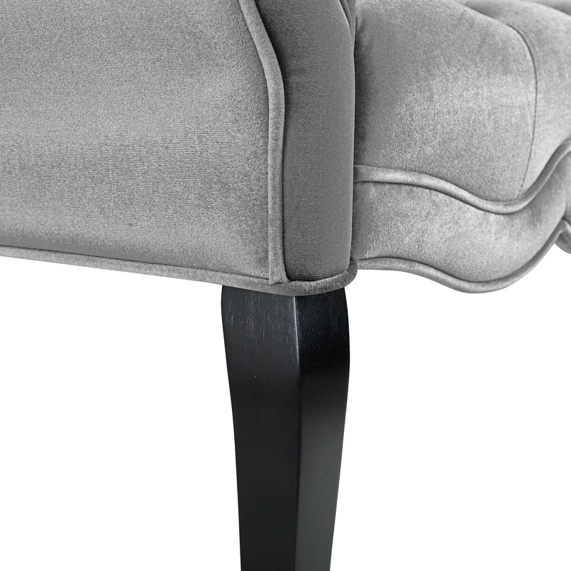 Felix Chesterfield Style Button Tufted Performance Velvet Bench