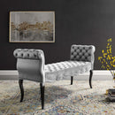 Felix Chesterfield Style Button Tufted Performance Velvet Bench