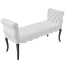 Felix Chesterfield Style Button Tufted Performance Velvet Bench