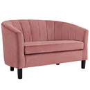Jamal Channel Tufted Performance Velvet Loveseat
