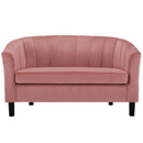 Jamal Channel Tufted Performance Velvet Loveseat