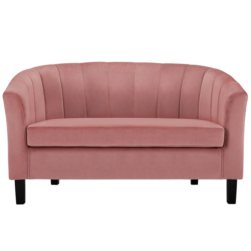 Jamal Channel Tufted Performance Velvet Loveseat