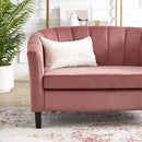 Jamal Channel Tufted Performance Velvet Loveseat