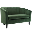 Jamal Channel Tufted Performance Velvet Loveseat