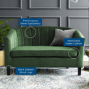 Jamal Channel Tufted Performance Velvet Loveseat