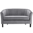 Jamal Channel Tufted Performance Velvet Loveseat