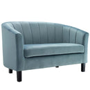Jamal Channel Tufted Performance Velvet Loveseat