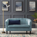 Jamal Channel Tufted Performance Velvet Loveseat