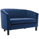 Jamal Channel Tufted Performance Velvet Loveseat