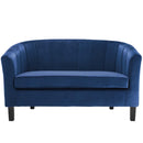 Jamal Channel Tufted Performance Velvet Loveseat