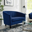 Jamal Channel Tufted Performance Velvet Loveseat