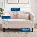 Jamal Channel Tufted Performance Velvet Loveseat