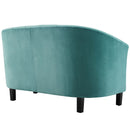 Jamal Channel Tufted Performance Velvet Loveseat