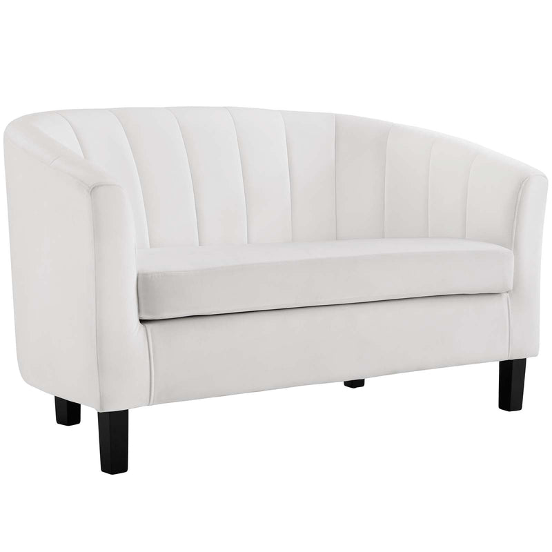 Jamal Channel Tufted Performance Velvet Loveseat