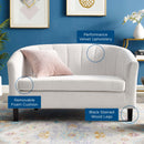 Jamal Channel Tufted Performance Velvet Loveseat
