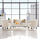 Julianna 3 Piece Upholstered Fabric Loveseat and Armchair Set
