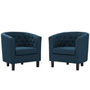 Jamal 2 Piece Upholstered Fabric Armchair Set