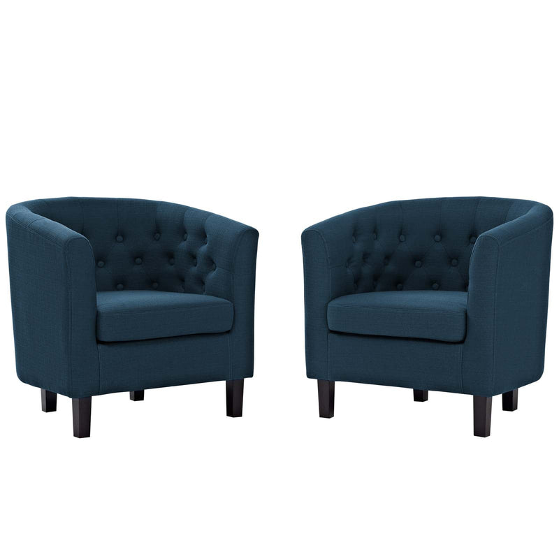 Jamal 2 Piece Upholstered Fabric Armchair Set