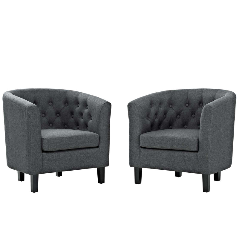 Jamal 2 Piece Upholstered Fabric Armchair Set