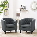 Jamal 2 Piece Upholstered Fabric Armchair Set