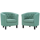 Jamal 2 Piece Upholstered Fabric Armchair Set