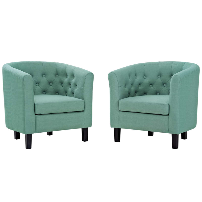 Jamal 2 Piece Upholstered Fabric Armchair Set