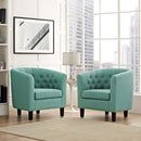 Jamal 2 Piece Upholstered Fabric Armchair Set