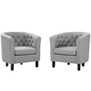 Jamal 2 Piece Upholstered Fabric Armchair Set
