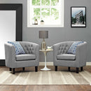 Jamal 2 Piece Upholstered Fabric Armchair Set
