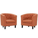 Jamal 2 Piece Upholstered Fabric Armchair Set