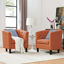 Jamal 2 Piece Upholstered Fabric Armchair Set
