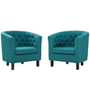 Jamal 2 Piece Upholstered Fabric Armchair Set