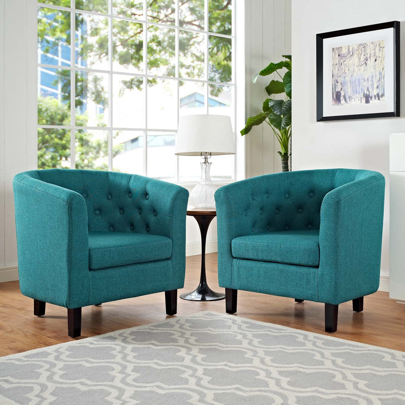 Jamal 2 Piece Upholstered Fabric Armchair Set