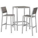 Ellen 3 Piece Outdoor Patio Aluminum Pub Set