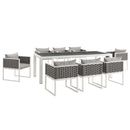 Jasper 9 Piece Outdoor Patio Aluminum Dining Set