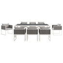 Jasper 9 Piece Outdoor Patio Aluminum Dining Set