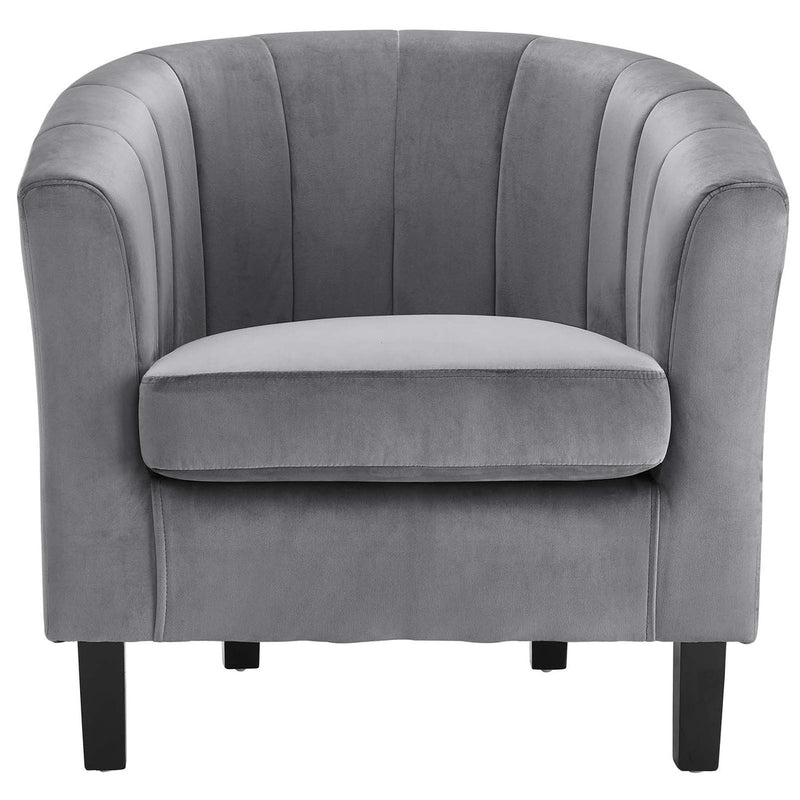 Jamal Channel Tufted Performance Velvet Armchair