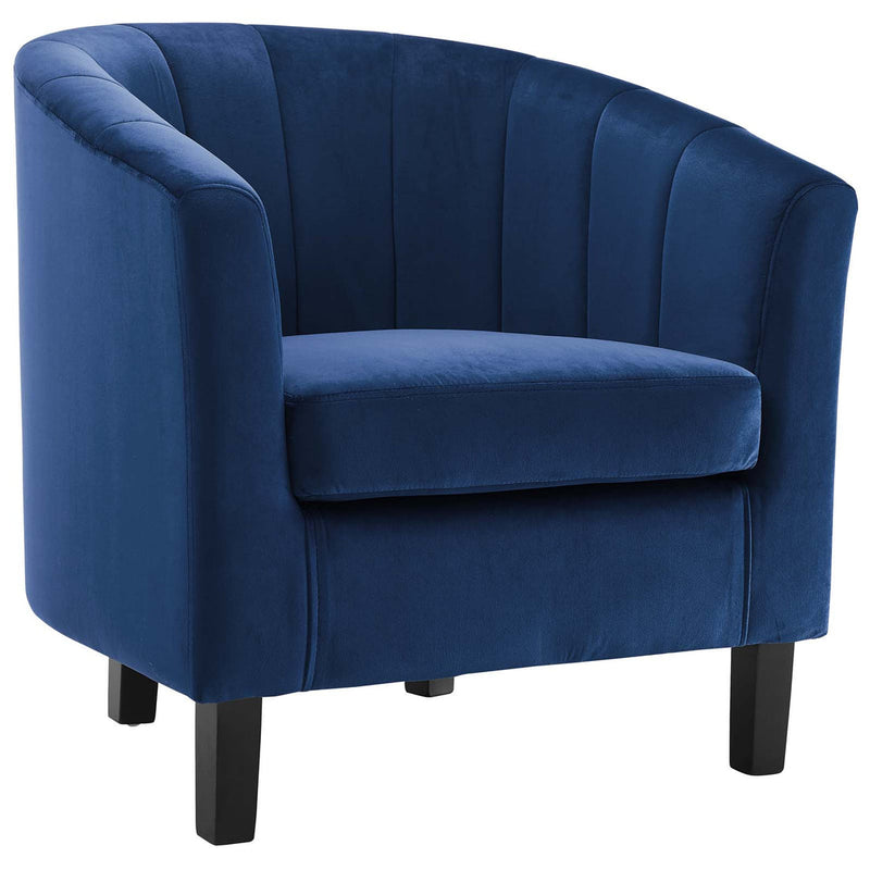 Jamal Channel Tufted Performance Velvet Armchair